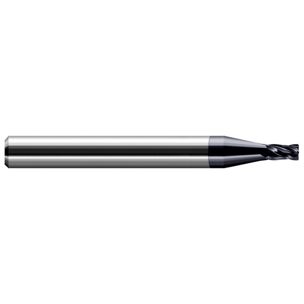 Miniature End Mill-4 Flute-Corner Radius 0.0180" Cutter DIA x 0.0050" Radius x 0.0270" L of Cut